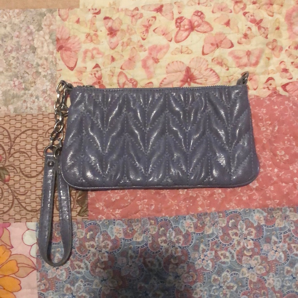 Small faux leather clutch/ wristlet